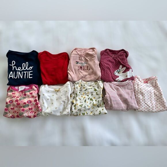 Baby Bundle Set of baby Girl 3 Month One-pieces Bodysuits Jumper  Short  Long Sl - Picture 2 of 12